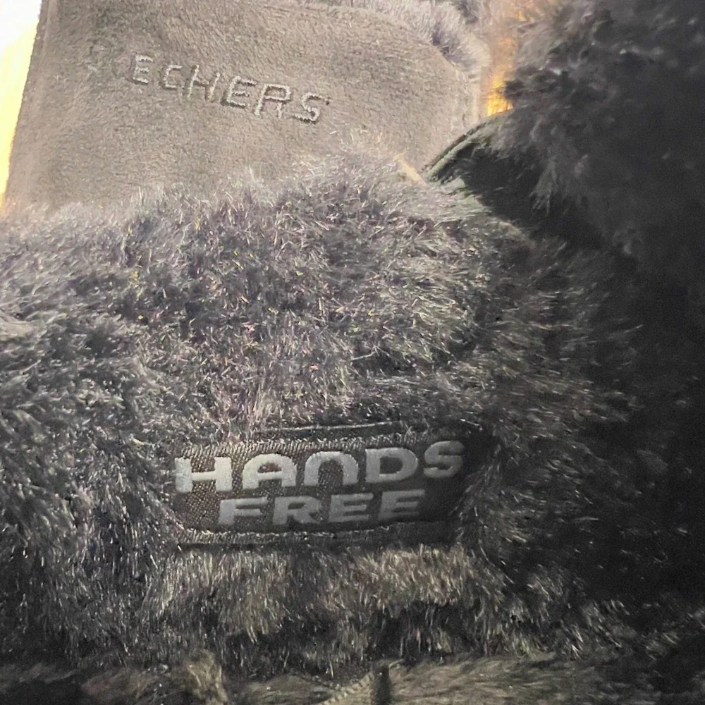 Skechers Hands Free Slip Ins Murette Scofield Mens 11 Black Fur Loafers 205606